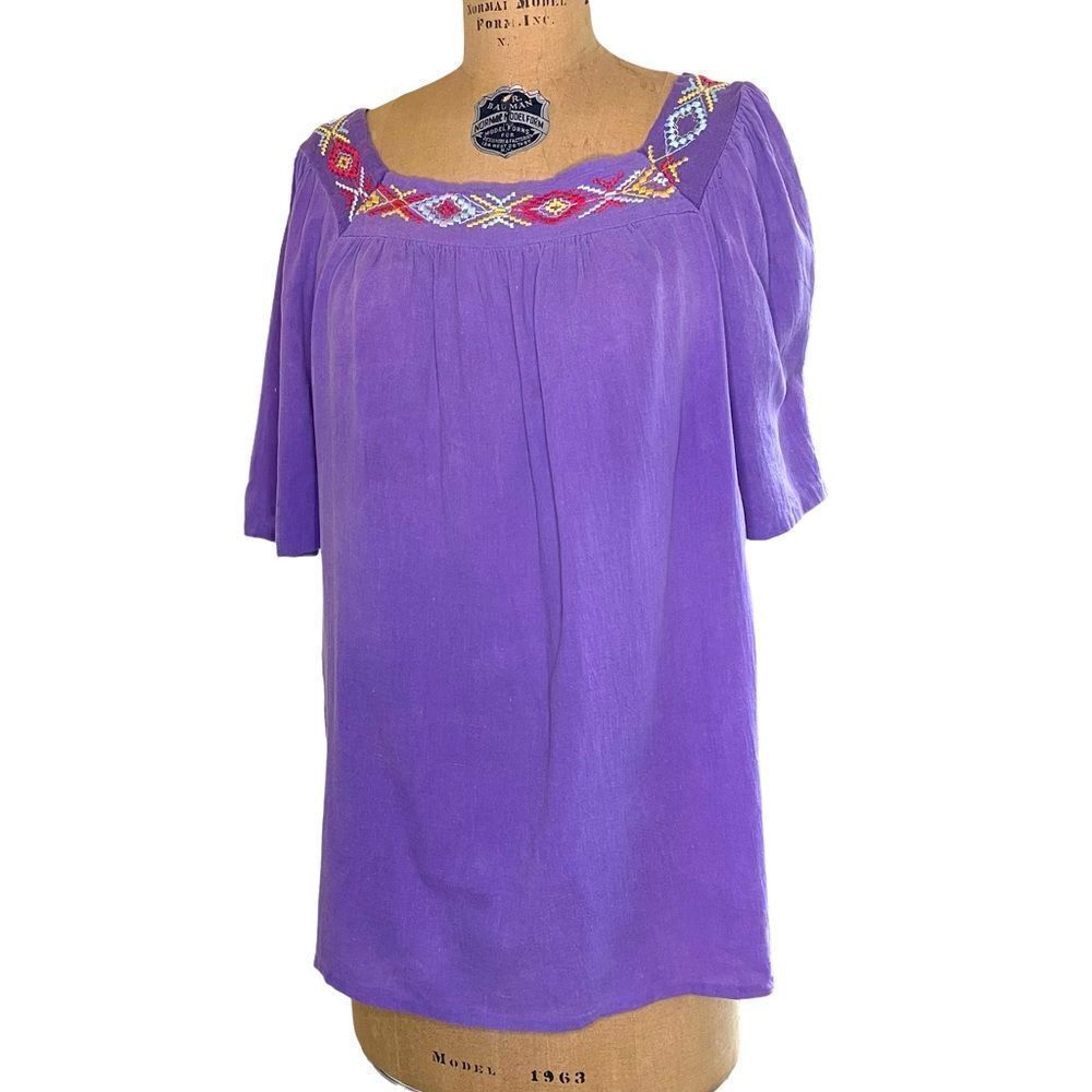 Purple embroidered Tunic - Ecco Bay